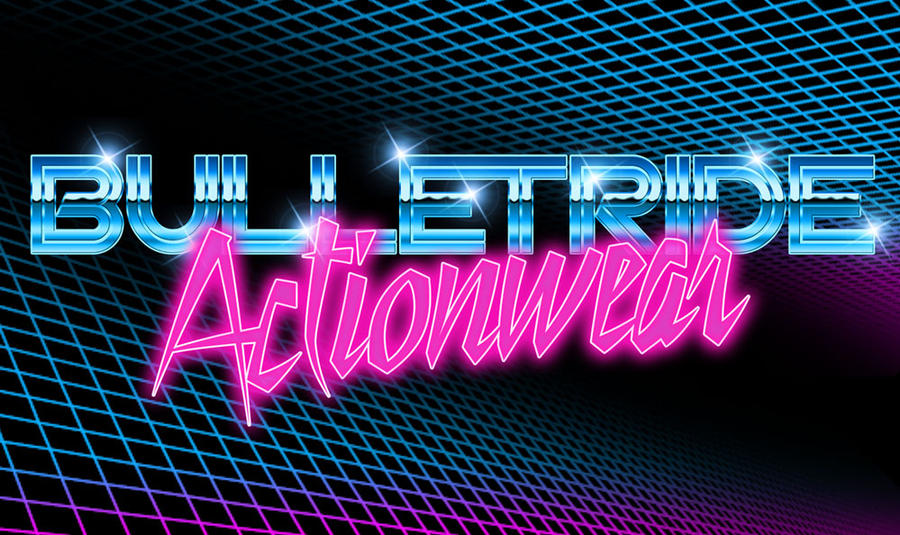 80s retrowave chrome and neon by
