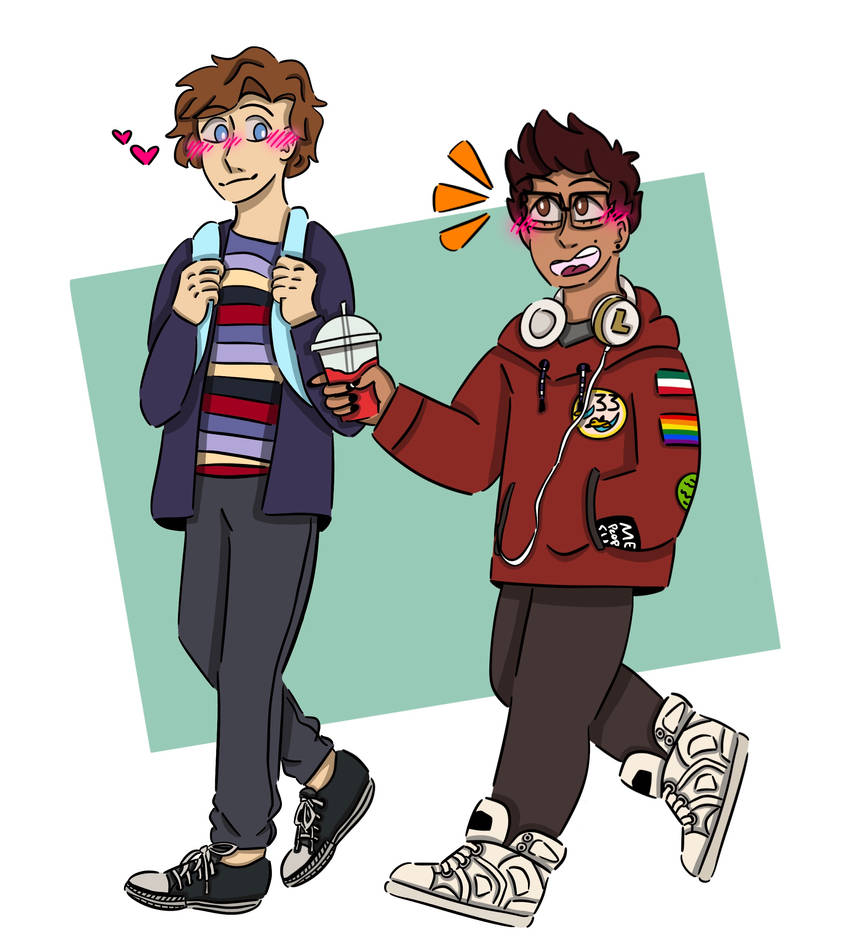 Michael x Jeremy (Be More Chill) by DoodlyRamen on DeviantArt