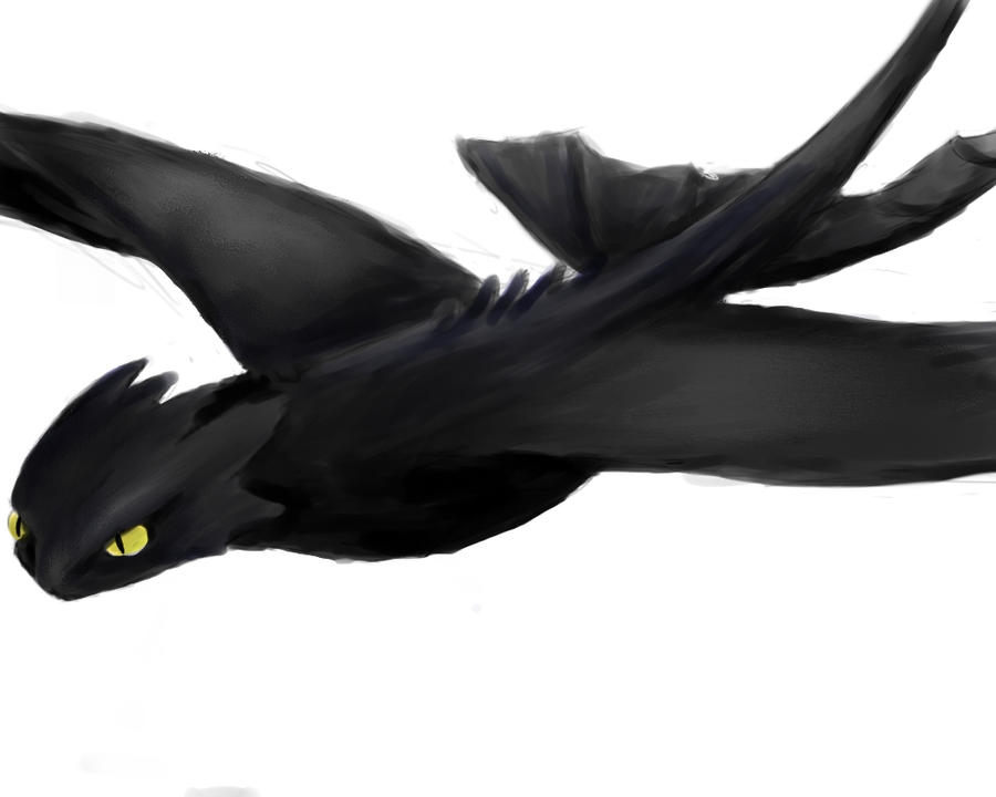 Toothless With Wind Toothless flight water colour by sailormuffin on DeviantArt