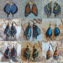 Leather Butterfly Wing Earrings 4-17-2012