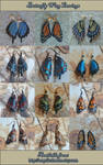 Leather Butterfly Wing Earrings 4-17-2012 by Angelic-Artisan