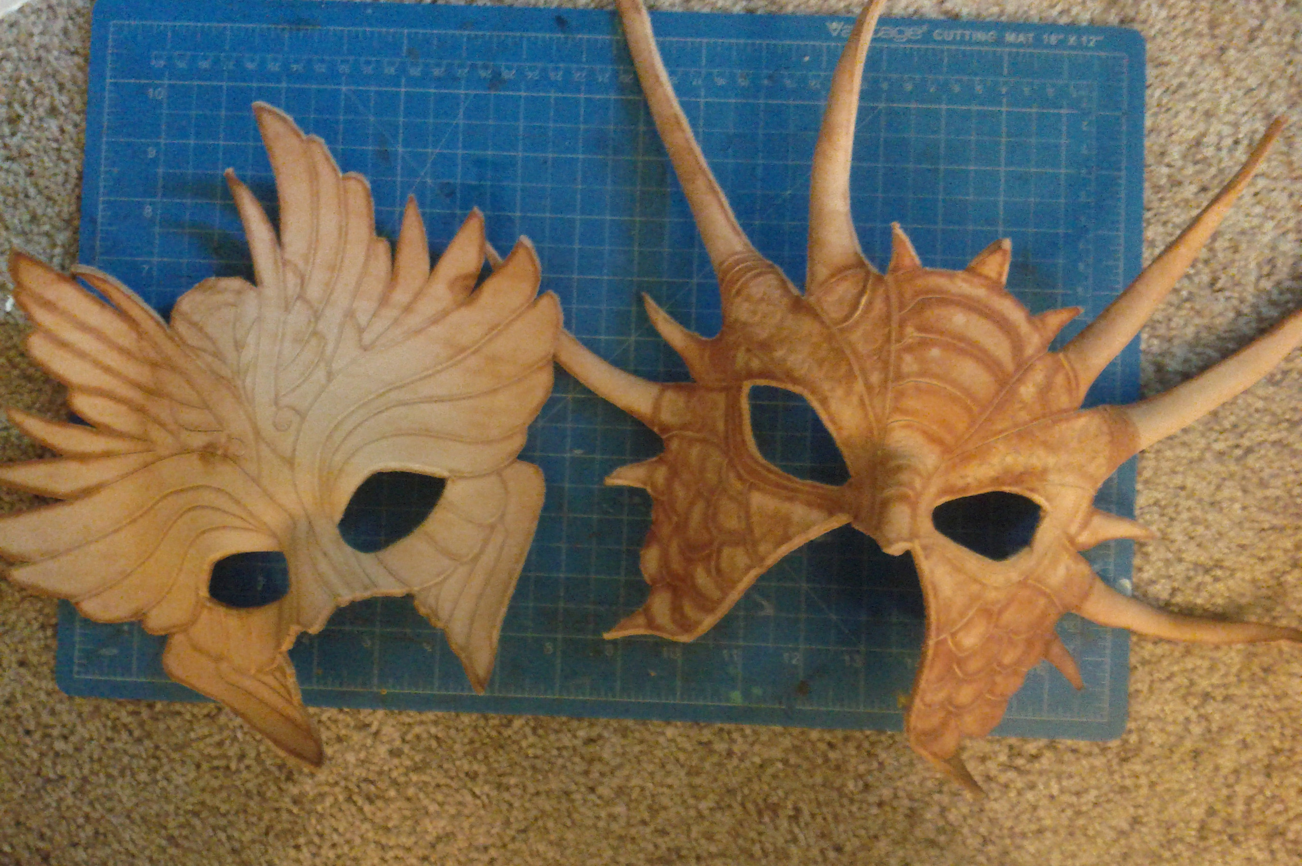 Dragon and Seraphim Masks WiP