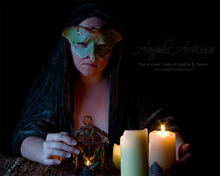 Luna Moth Mask I (featuring Lady Skygge) by Angelic-Artisan