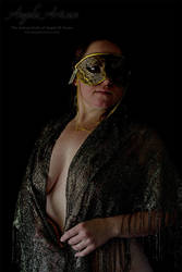 White Peacock Butterfly Mask I feat. Lady Skygge by Angelic-Artisan