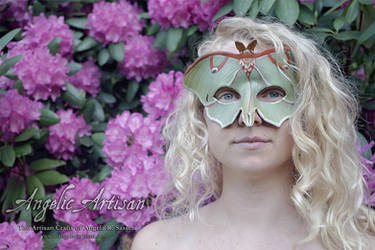 Luna Moth Mask featuring Lee Hakima by Angelic-Artisan
