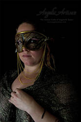 White Peacock Butterfly Mask II feat. Lady Skygge by Angelic-Artisan