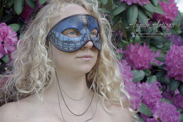 Blue Butterfly Necklace Mask feat. Lee Hakima by Angelic-Artisan