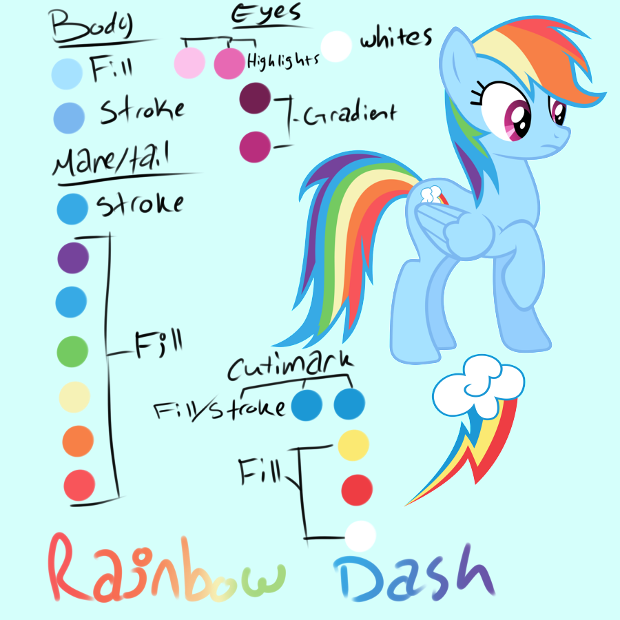 Rainbow Dash Color Guide