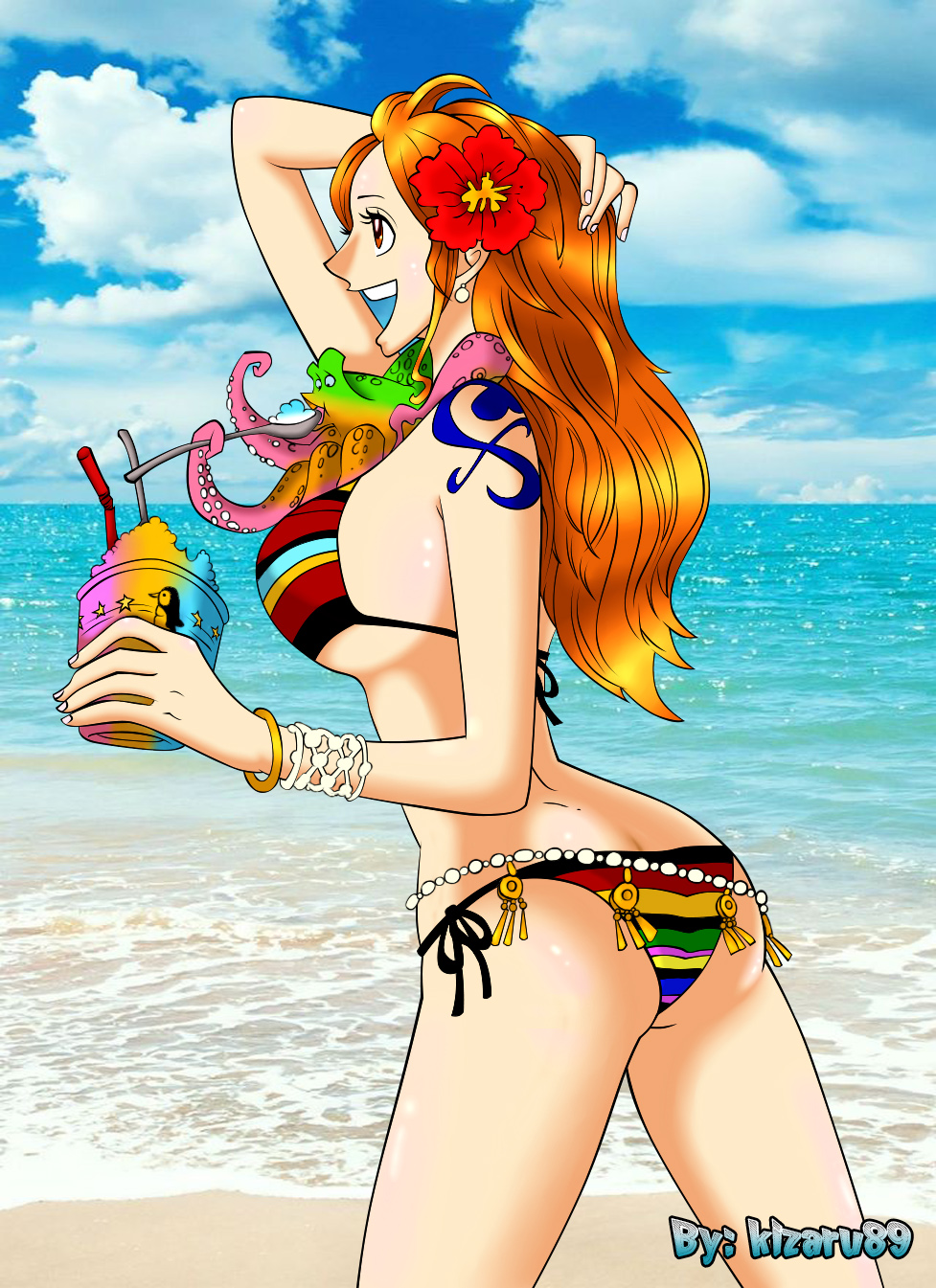 Nami in the beach