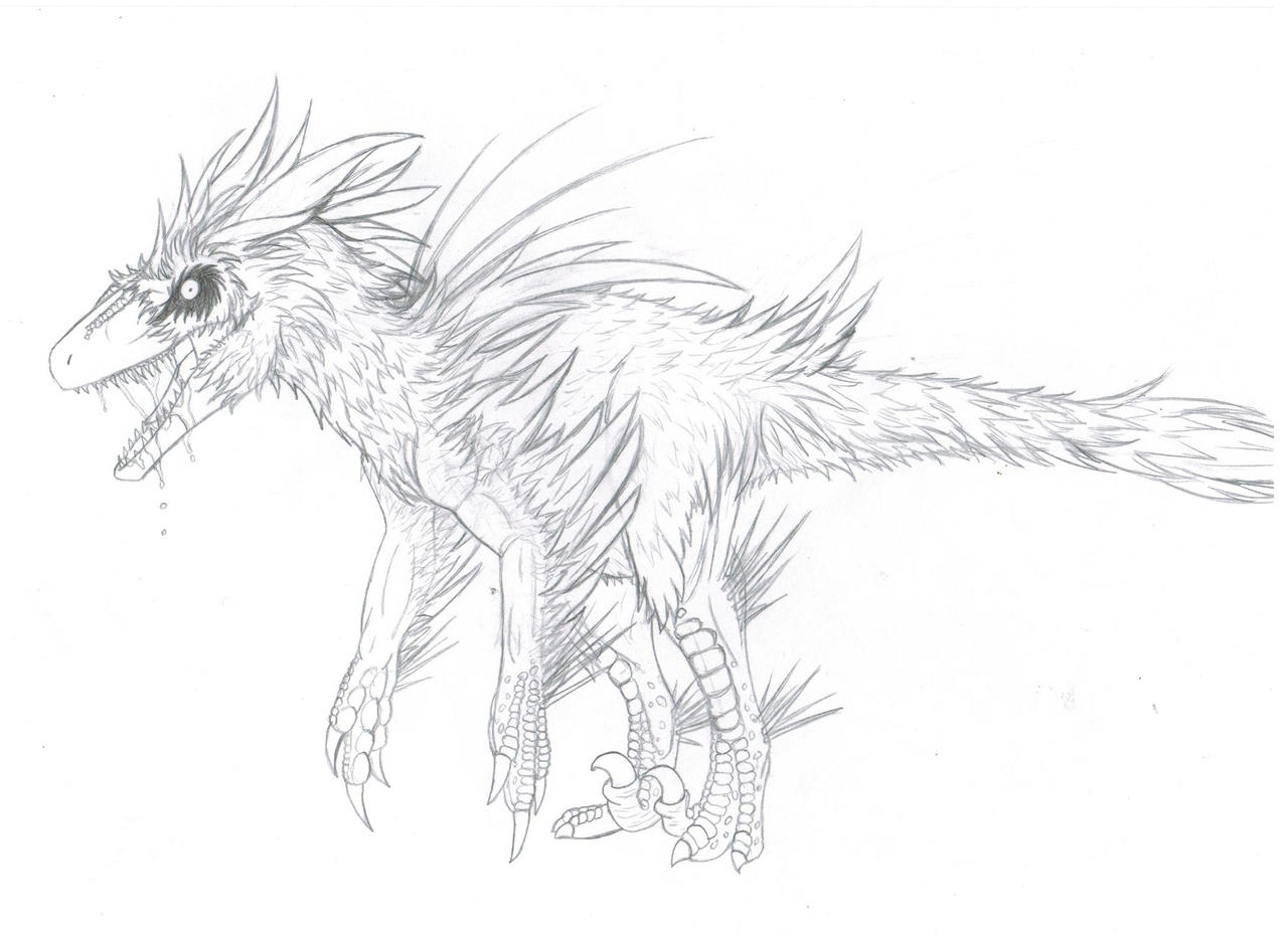 Floofy Utah Raptor Fluffy strain utahraptor idea by drmambo199 on DeviantArt