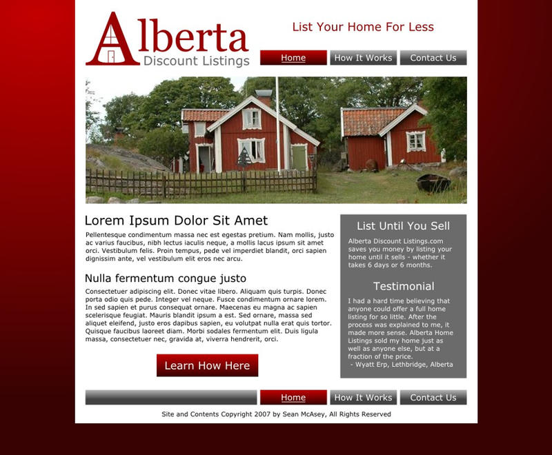 Alberta Real Estate Site 1 by DiamondLime on DeviantArt