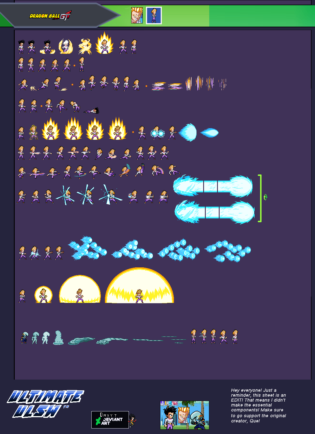 Goten Adulto Ssj Sprite Sheet ULSW by Dryy7 on DeviantArt