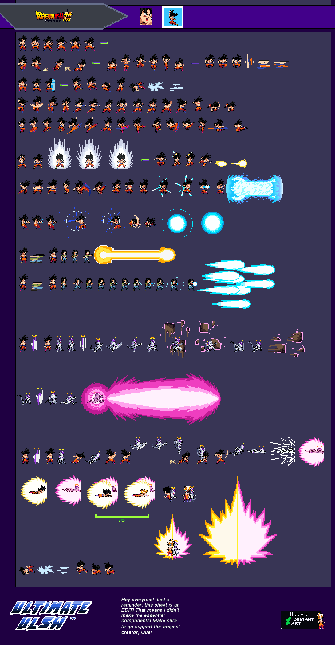 Goku Base Damaged (DbzDbs) Sprite Sheet ULSW by Dryy7 on DeviantArt