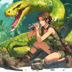 Snake and Lara Croft