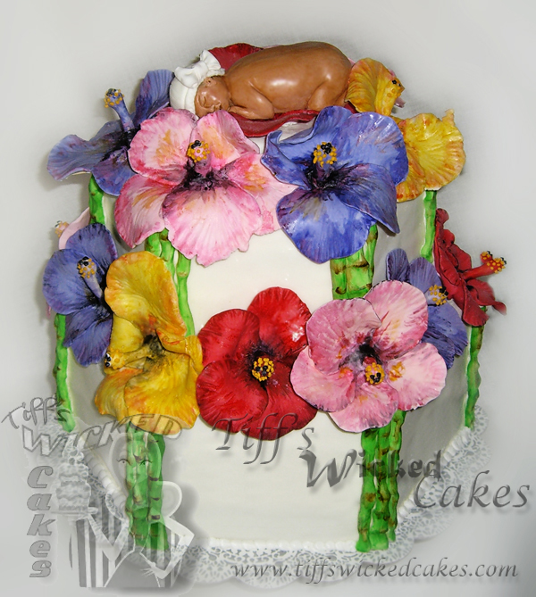 Tropical Baby Shower Cake