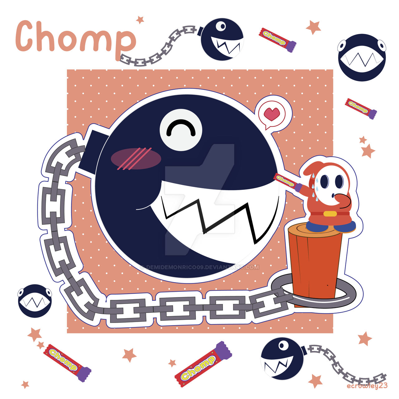 Peachtober 28 - Chomp by DemiDemonRico09 on DeviantArt