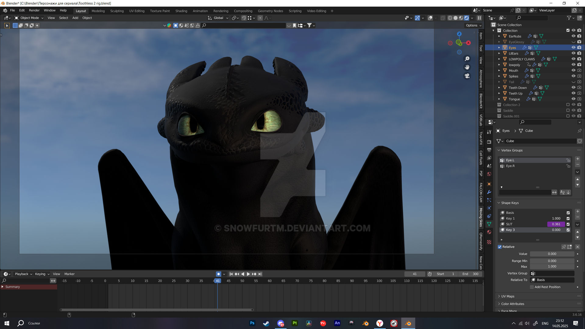 Toothless 3d model test pose by SnowFurTM on DeviantArt
