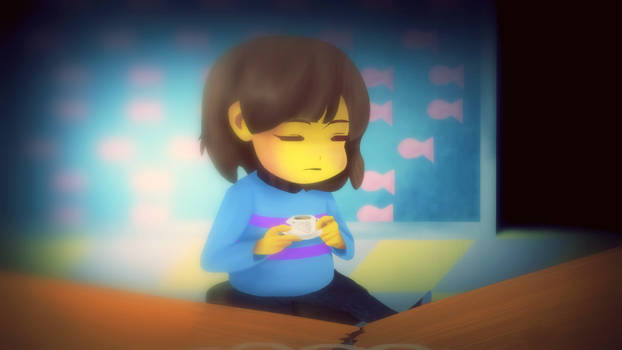 Frisk Drinking Tea