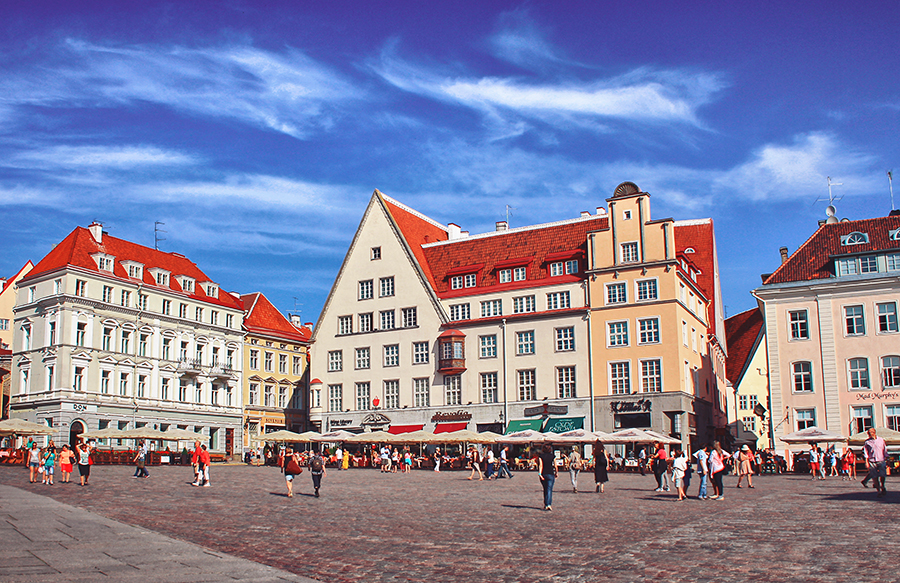 the central square of Tallinn