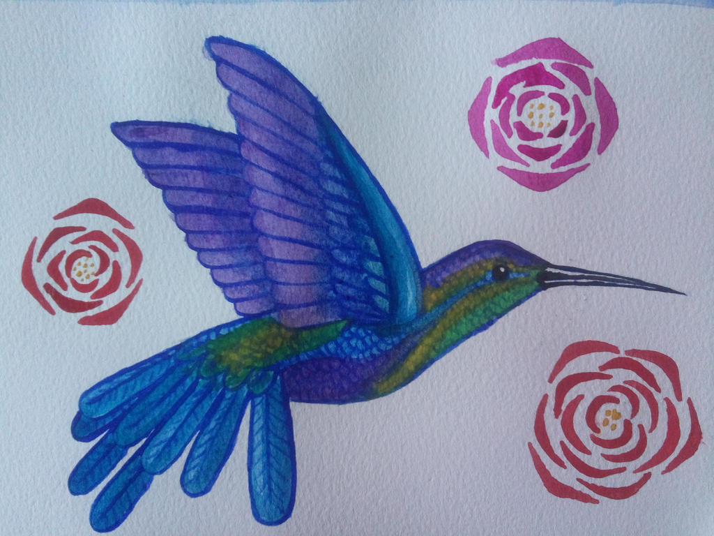 Colibris Con Rosa Colibri y rosas by Iranea on DeviantArt