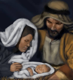 baby Jesus, Mary, and Joseph by sweetwreck