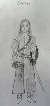 Genderbent LOTR - Boromir - rough draft