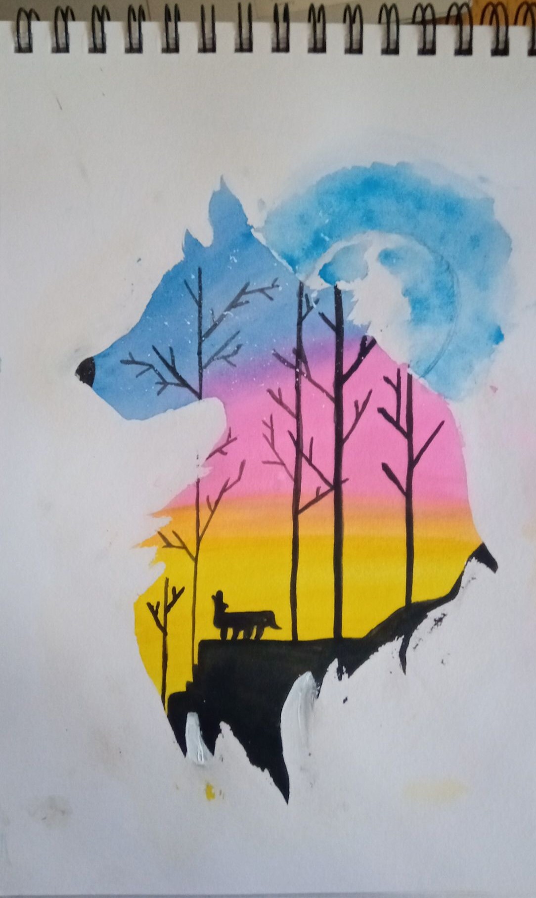 pics Sunset Silhouette Drawing wolf sunset silhouette by itswolfyyy on