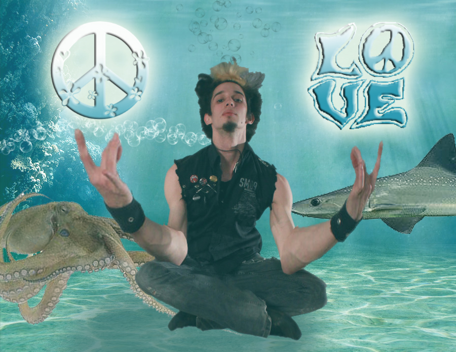 Underwater peace and love