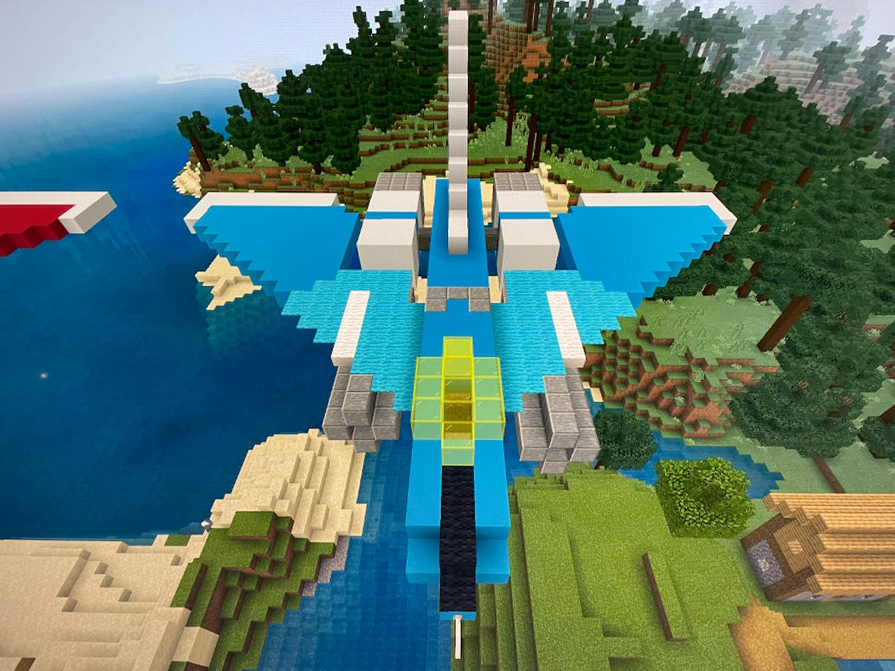 Raiden MkII (Minecraft Build) Blue III by SixthGenArtwork on DeviantArt