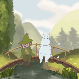 Snufkin and Moomin