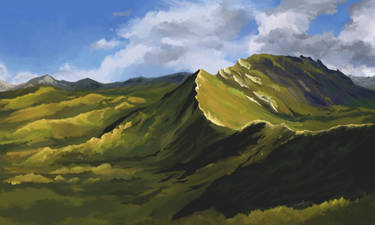 (study) Mountains and Clouds