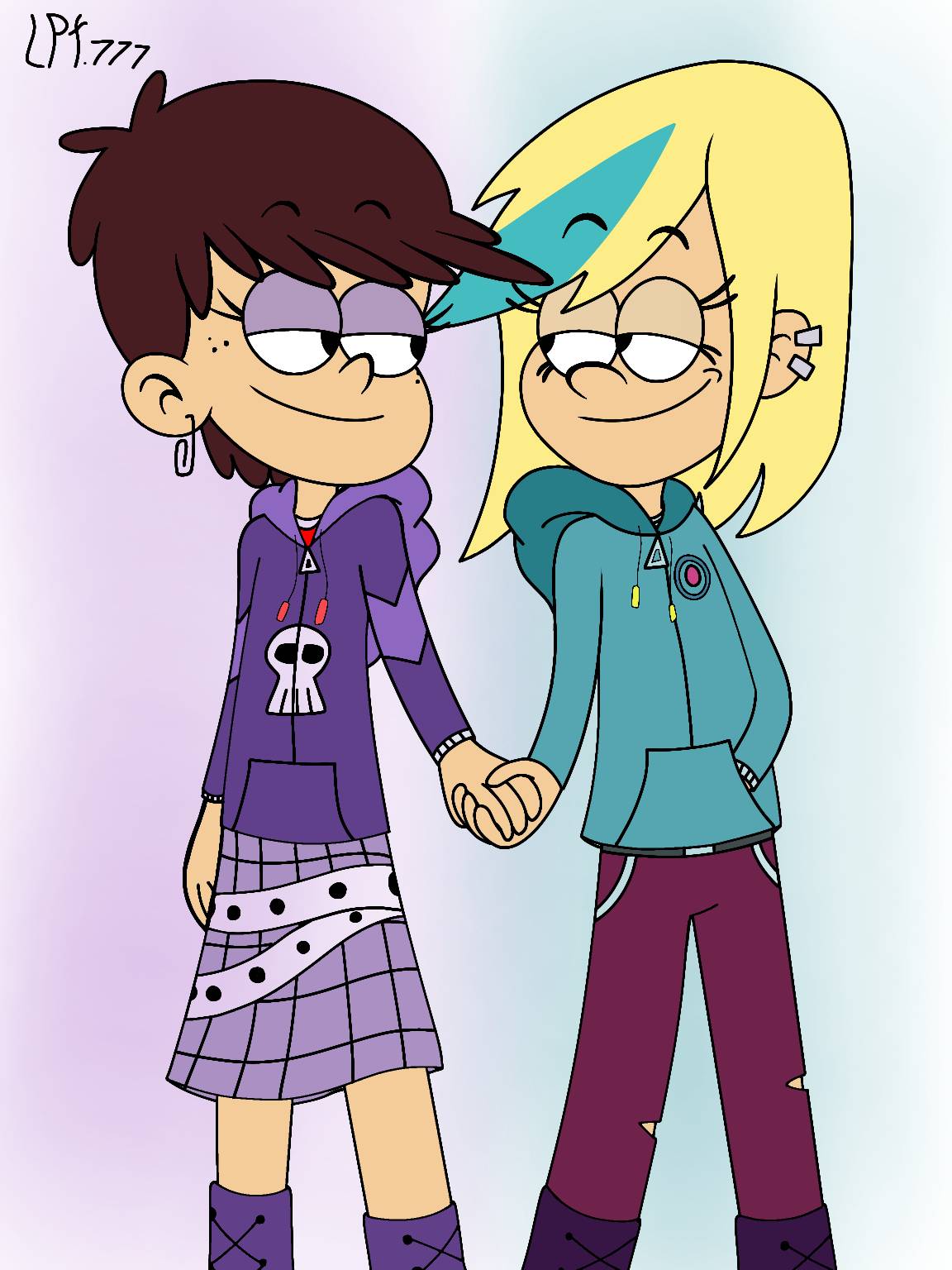 Luna Loud and Sam Sharp by letupita777 on DeviantArt