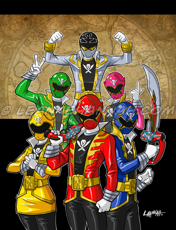 Another awesome drawing of the Kaizoku Sentai Gokaiger in anime