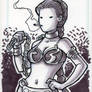 Slave Leia Sketchcard 2