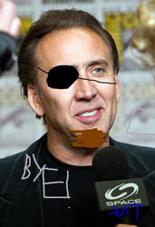 A crappy ms paint picture of Nicolas Cage