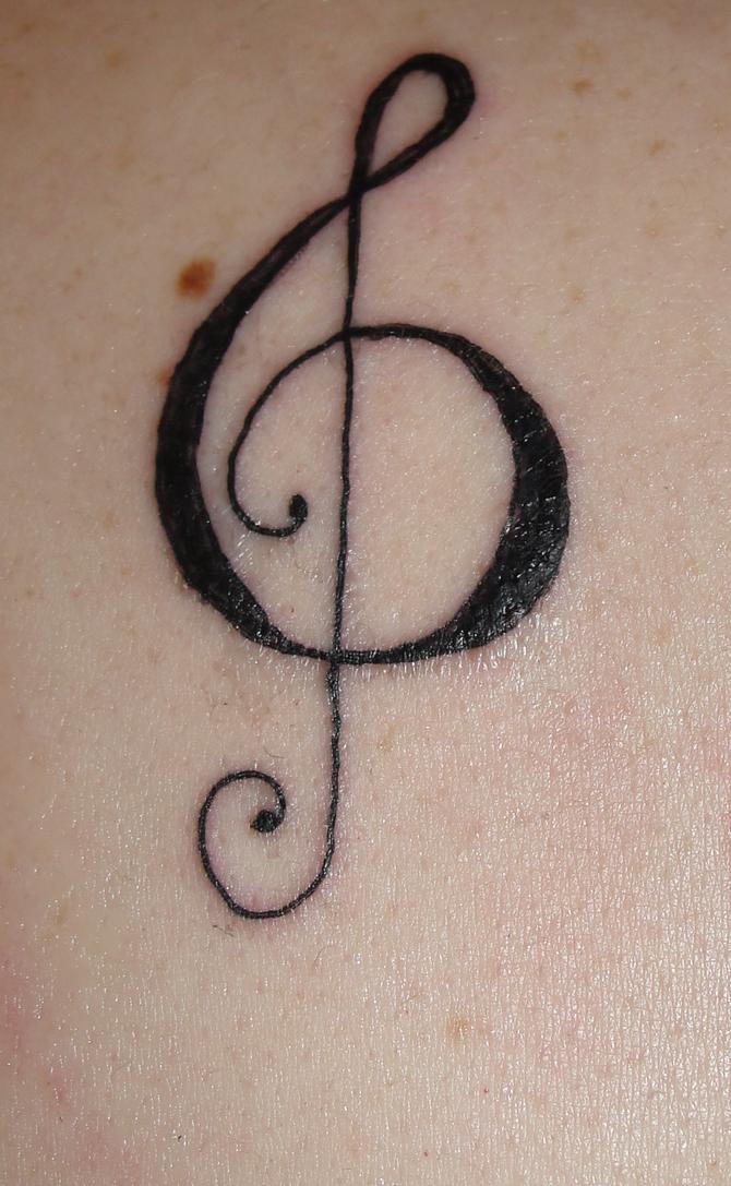 music note tattoo