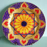 Purple Gold and Red Plate