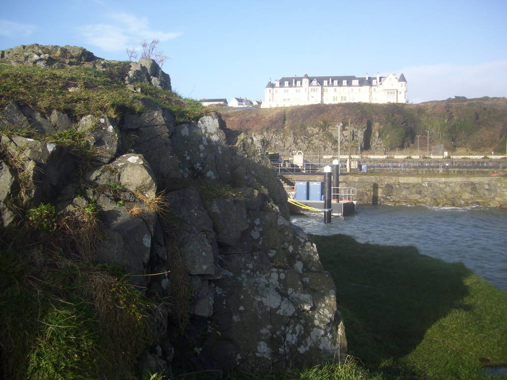 Portpatrick Cliffs PortPatrick Hotel Above the cliffs by princesswulfa200 on DeviantArt
