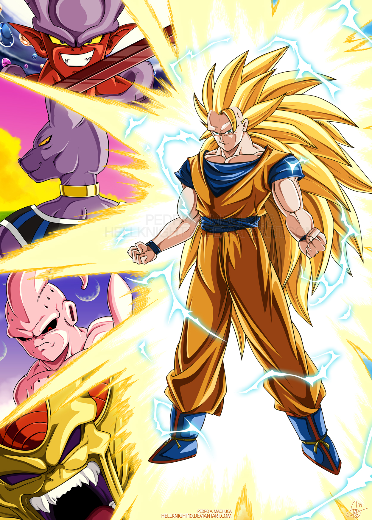 PHY TUR SSJ3 Goku and SSJ2 Vegeta HD art by KevMD11 on DeviantArt