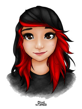 Self portrait with red hair