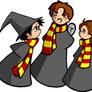 Chibi Harry, Ron and Hermione