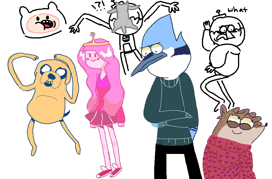 adventure time/regular show doodles