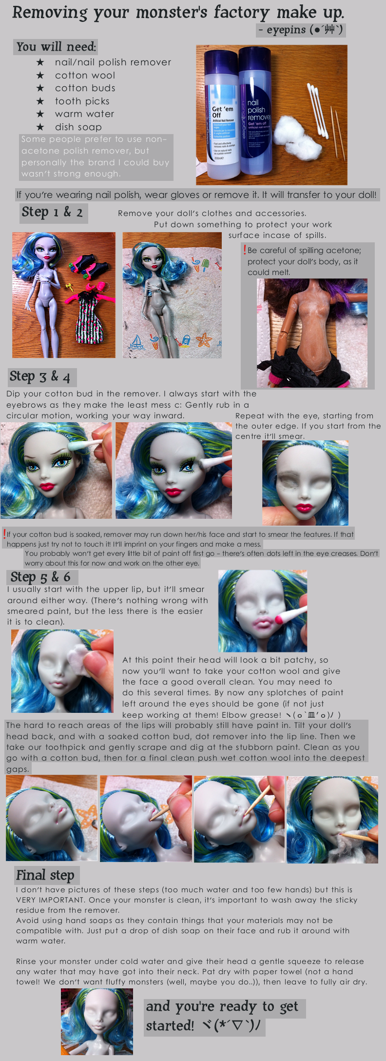 How to remove Monster High factory paint,