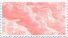 pink clouds stamp by sinnamonstamps
