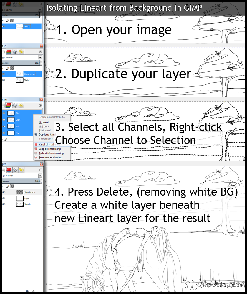 Isolating Lineart in GIMP Tutorial