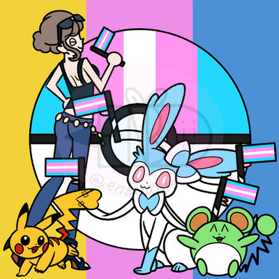 Pokemon Trans Pride! (But Shiny) by enbiiable on DeviantArt
