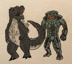 Chibi Kaiju 5: Legendary Goji and Gypsy Danger