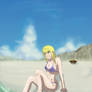 Winry on the beach...