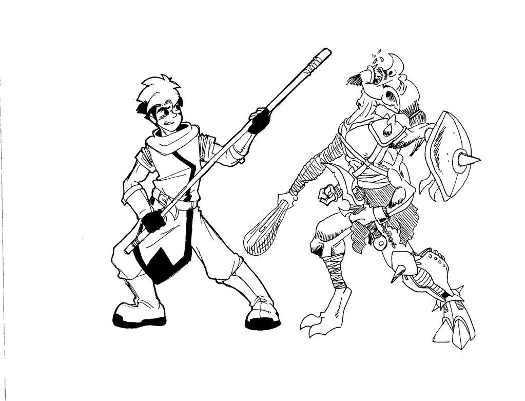 Staff-action - inked by Rickken on DeviantArt