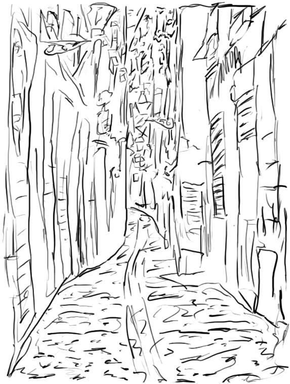 Alleyway Drawing By Noojoo On Deviantart